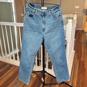 Abercrombie & Fitch Curve Love The 90's Straight Ultra High Rise Jeans